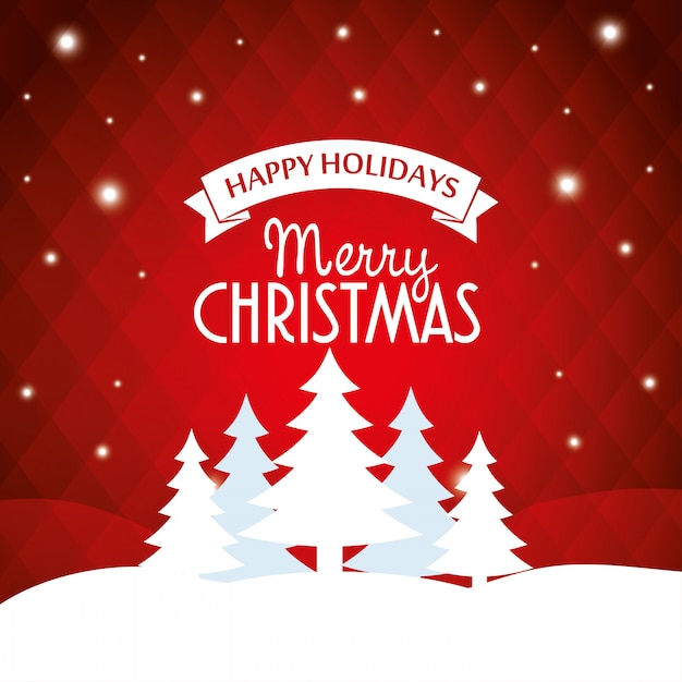 Free Vector | Merry christmas wishing card