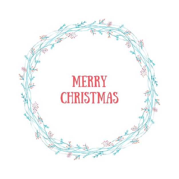 Free Vector  Merry christmas wreath