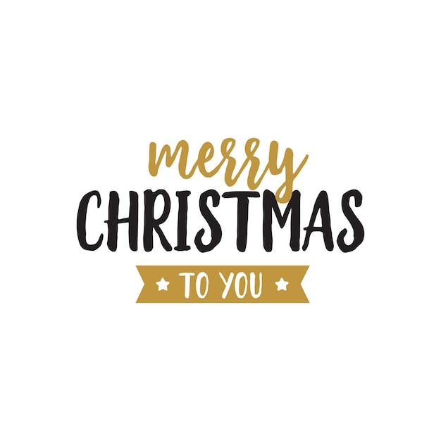 Merry Christmas To You Lettering Free Vector