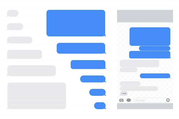 Premium Vector Message Bubbles Design Template For Messenger Chat Or Website Modern Illustration Flat Style