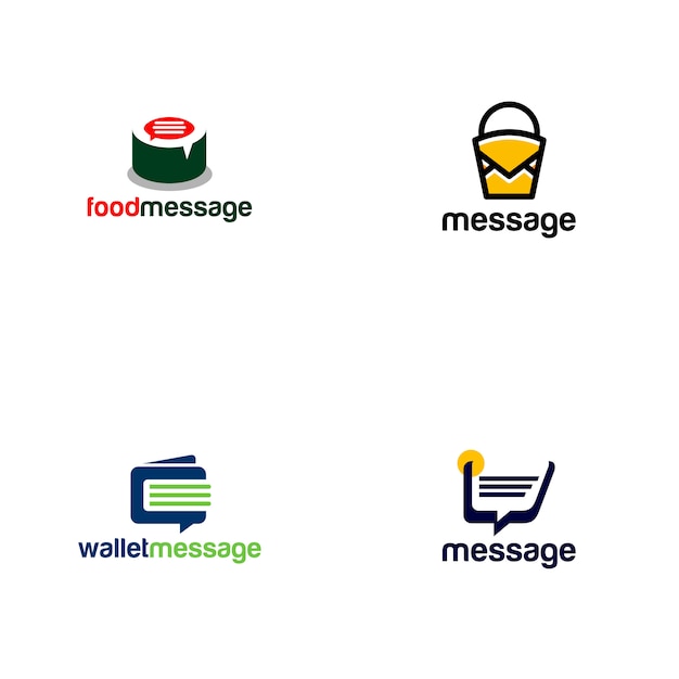 Message logo | Premium Vector