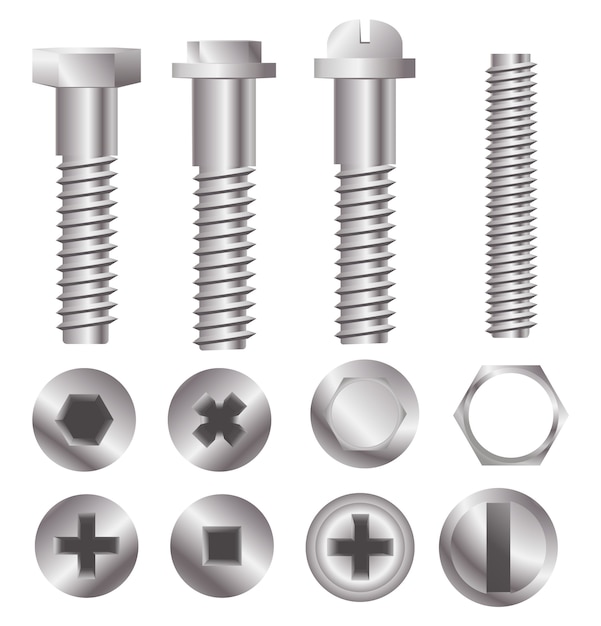 Different Types Of Bolt Screw Heads