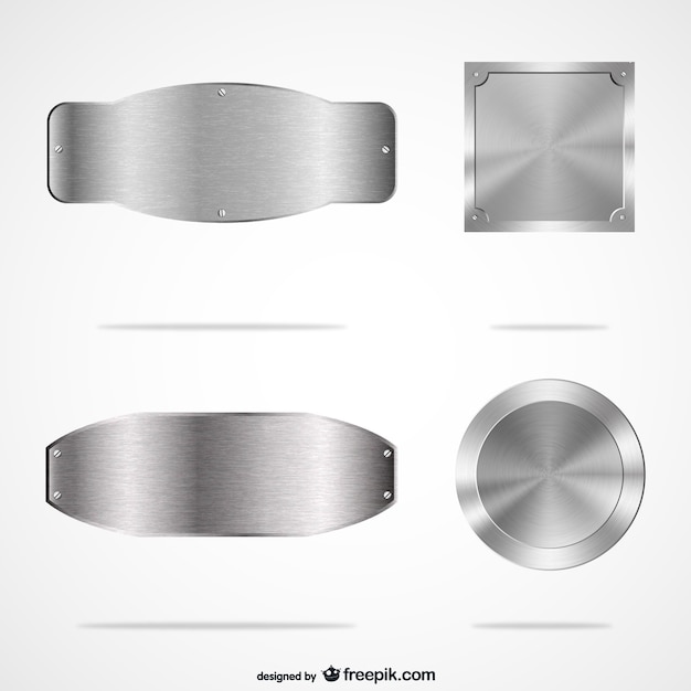 Download Metal plates | Free Vector