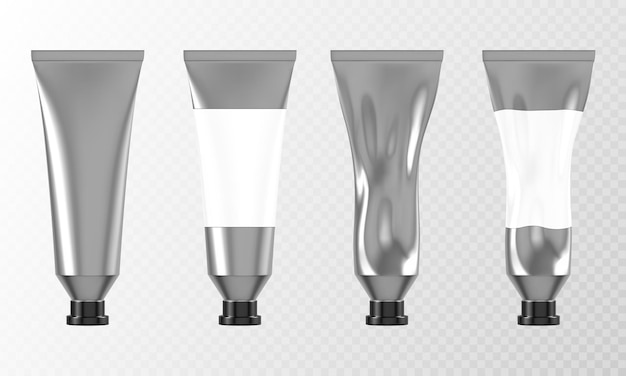 Download Free Vector Metal Tube For Hand Cream Or Paints D Mockup