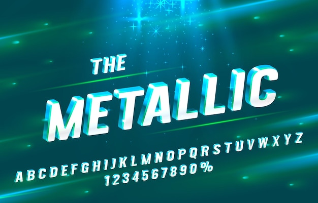 Download Premium Vector | The metallic font set collection letters ...