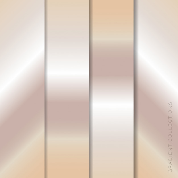 Metallic gradients collections pack Premium Vector
