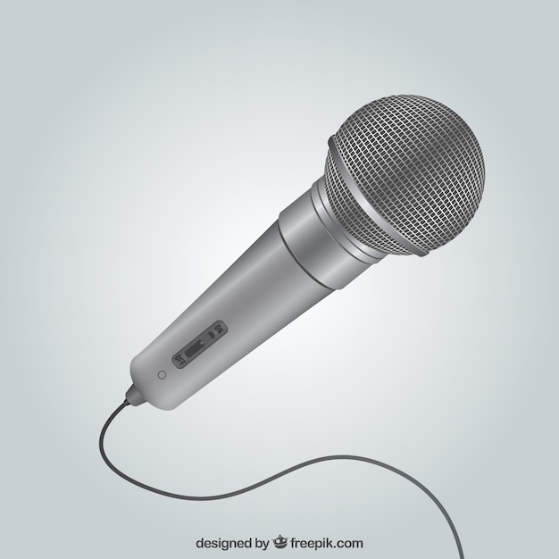 Download Metallic microphone Vector | Free Download