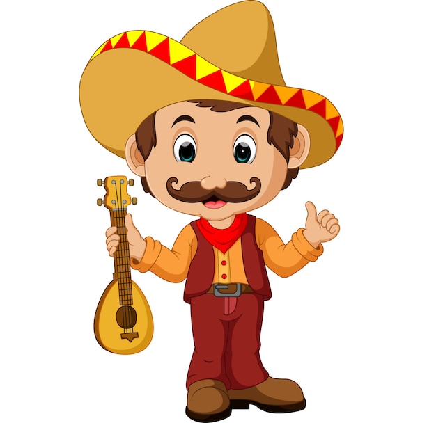 Mexican cartoon character | Premium Vector