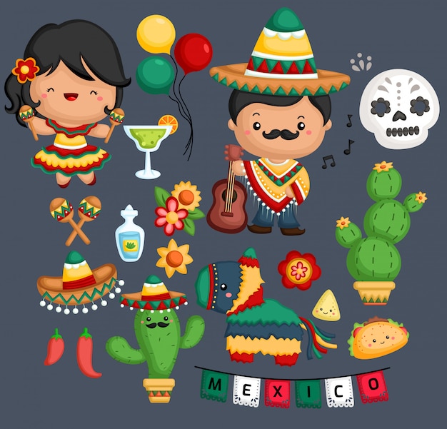 Mexican culture and tradition Vector | Premium Download