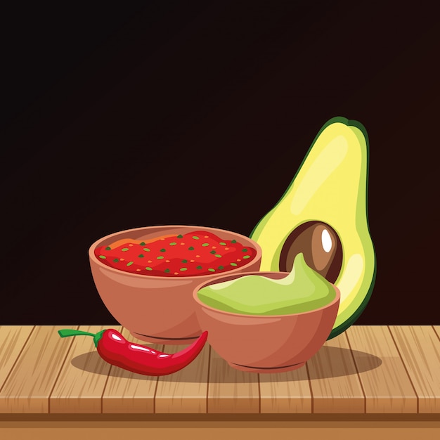 Premium Vector | Mexican food cartoons