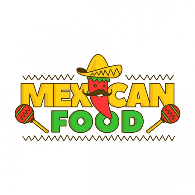 Premium Vector | Mexican food logo for menu. cartoon illustration ...