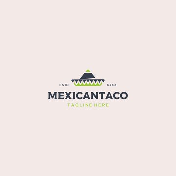 Premium Vector | Mexican food tacos logo template