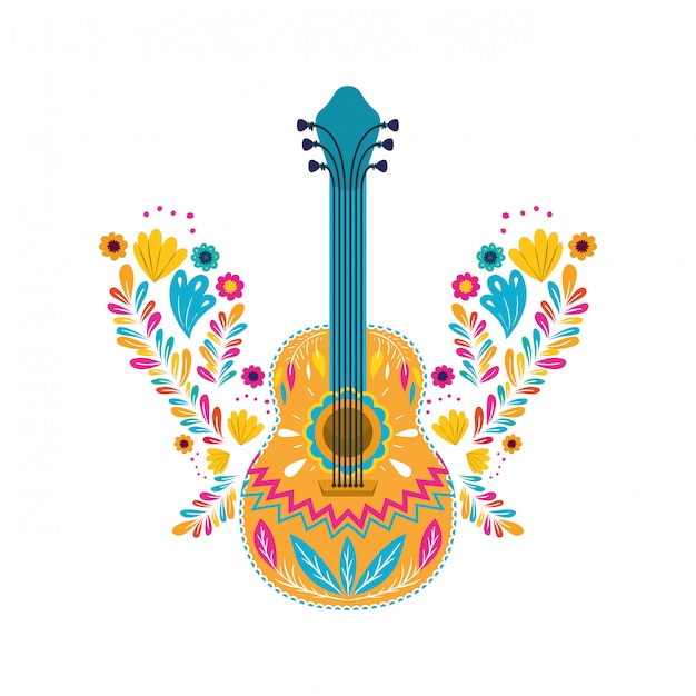 Premium Vector Mexican guitar