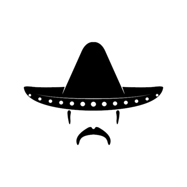 Premium Vector | Mexican man with sombrero and mustache