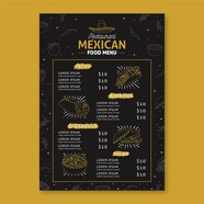 Mexican Restaurant Menu Template Vector Free Download