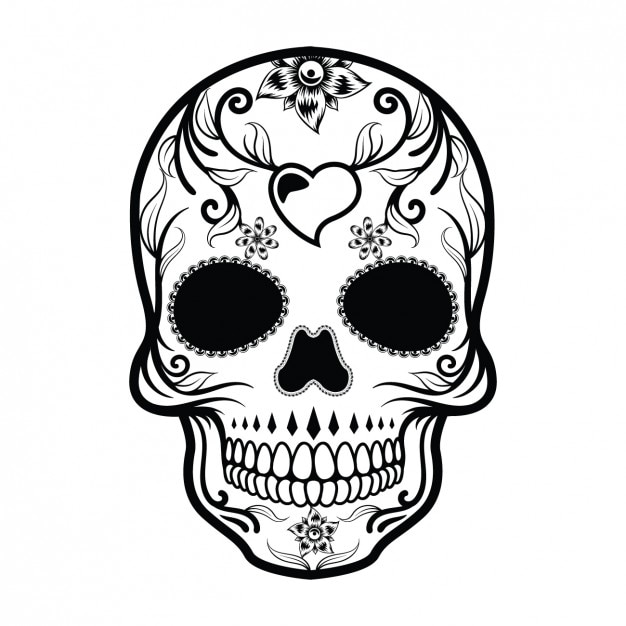 Mexican skull design Vector | Free Download