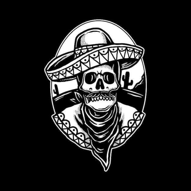 Premium Vector Mexican Skull Logo