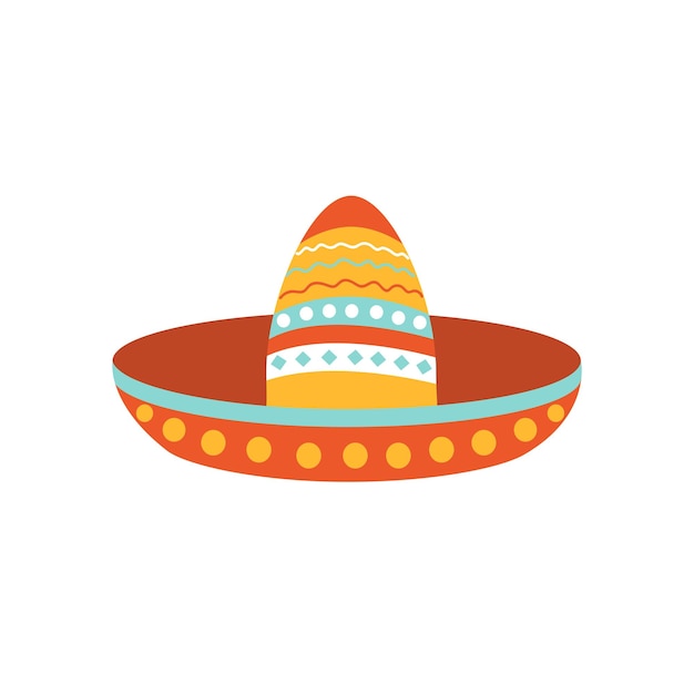 Premium Vector | Mexican sombrero hat on an isolated white background ...