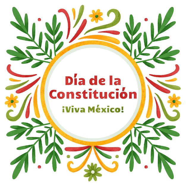 Premium Vector Mexico constitution day illustration