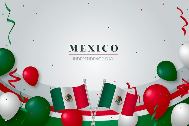 Premium Vector Mexico Independence Day Background Theme