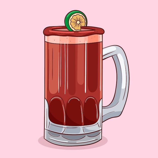 Premium Vector Michelada illustration in hand drawn style