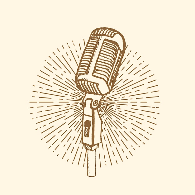 Download Premium Vector | Microphone vintage style