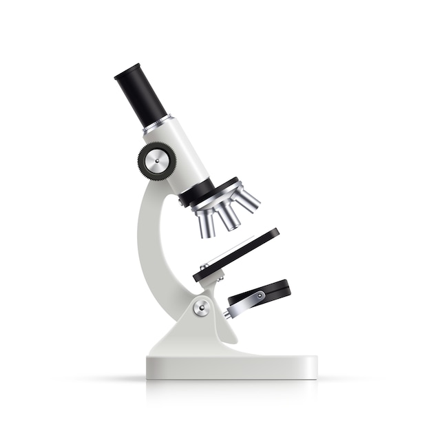 顕微鏡のリアルなイラスト 無料のベクター