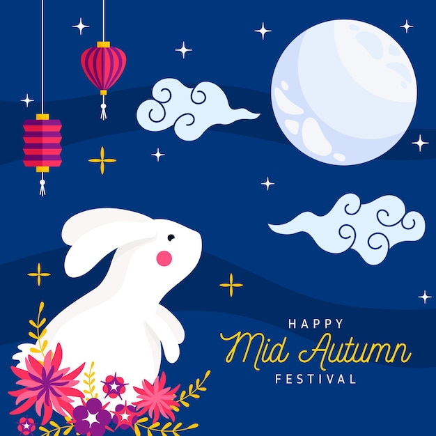 Free Vector | Mid-autumn festival theme