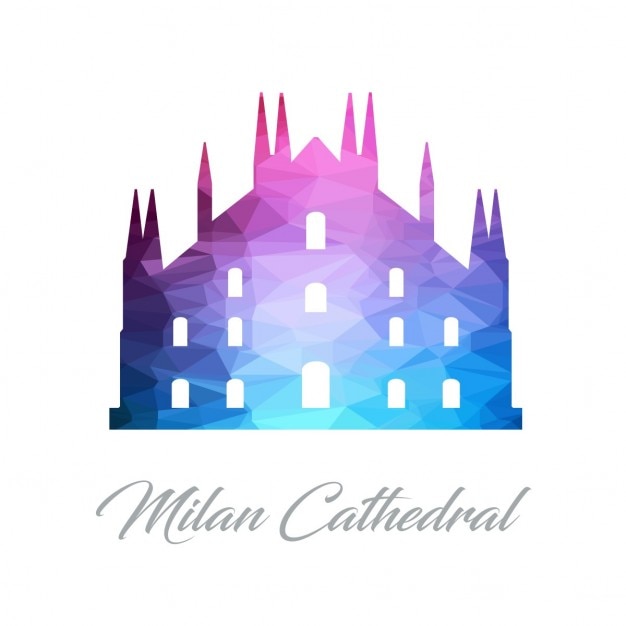 Free Vector Milan Cathedral Polygonal