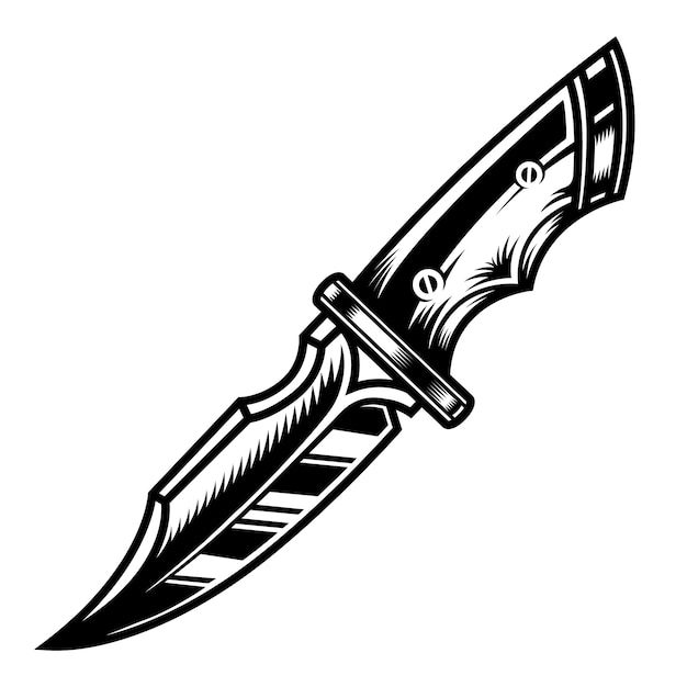 military-knife-template-free-vector