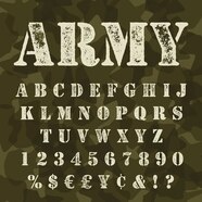 Army Letter Stencils Army Military