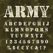 Army Letter Stencils Army Military