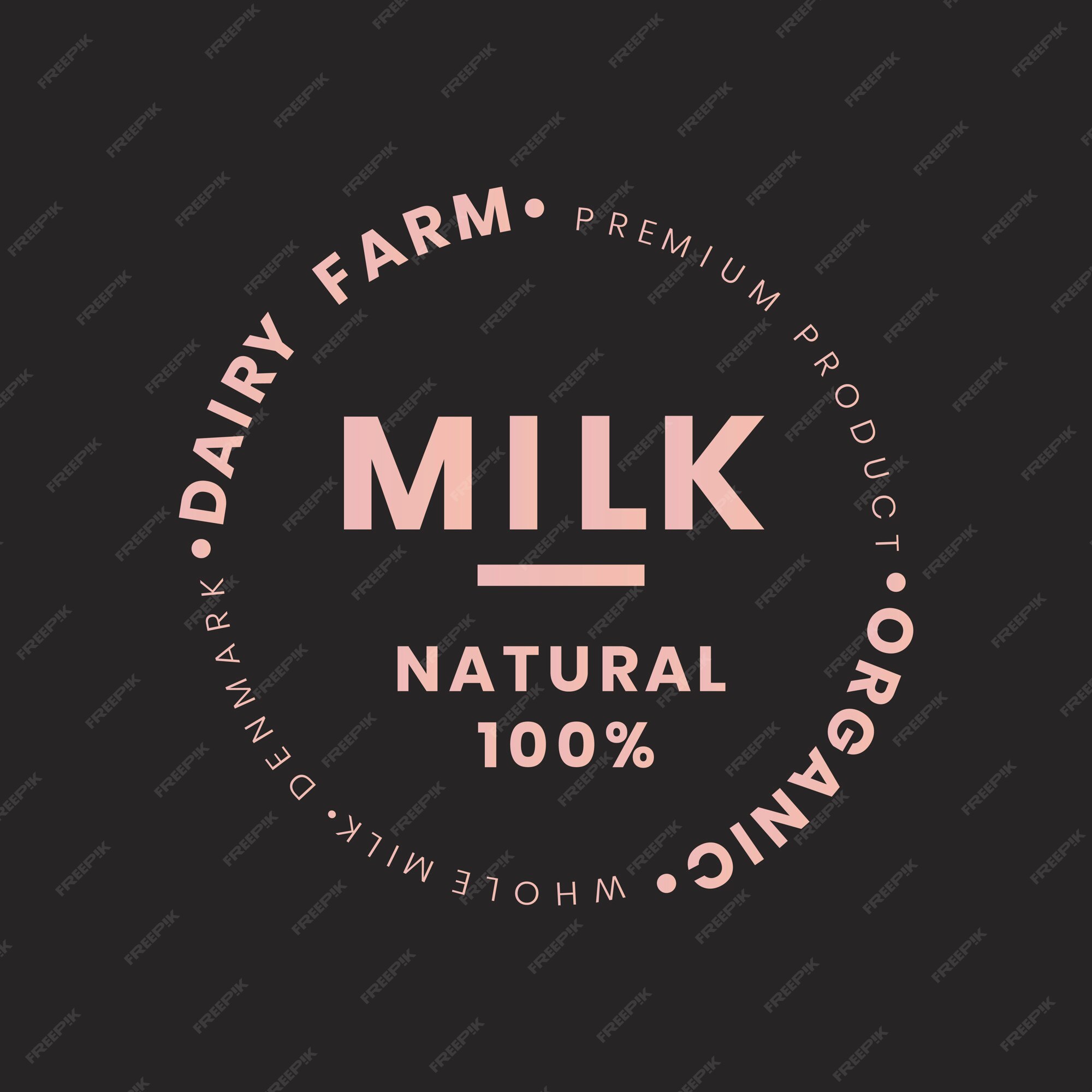 Free Vector | Milk bottle branding