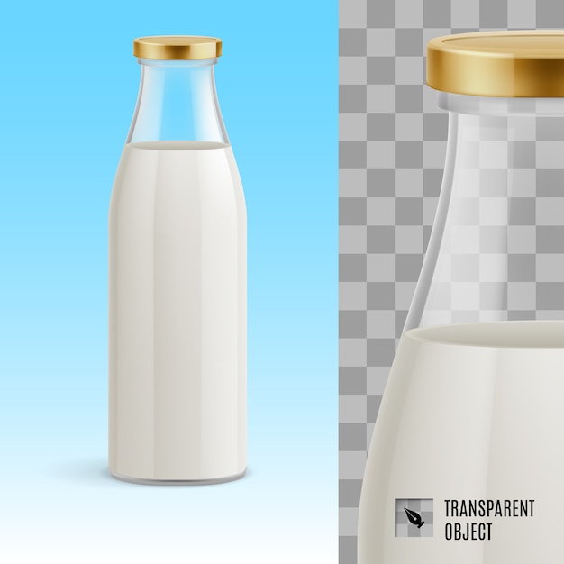 Milk bottle Premium Vector