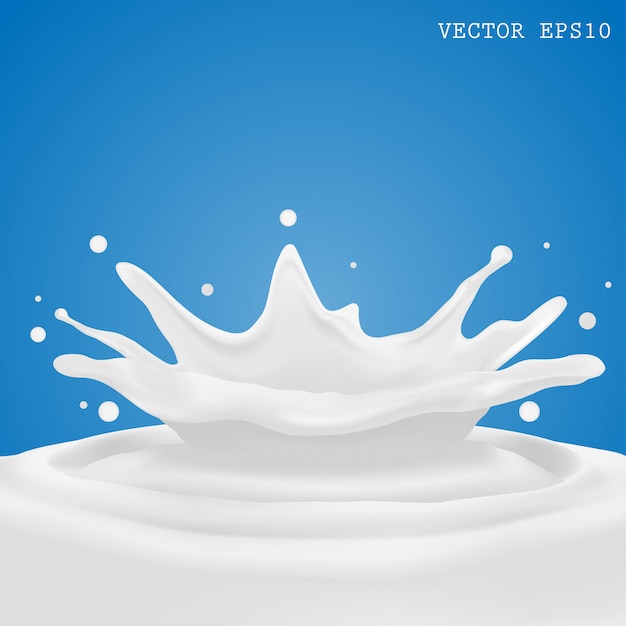 Premium Vector | Milk splash for background, 3d design.