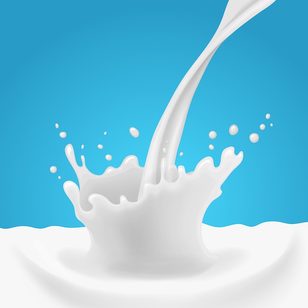 Premium Vector | Milk splash vector illustration