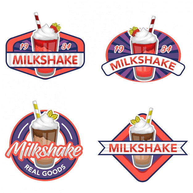 Download Free Milkshake Logo Stock Vector Set Premium Vector Use our free logo maker to create a logo and build your brand. Put your logo on business cards, promotional products, or your website for brand visibility.