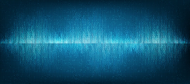 Mini digital sound wave technology background Premium Vector