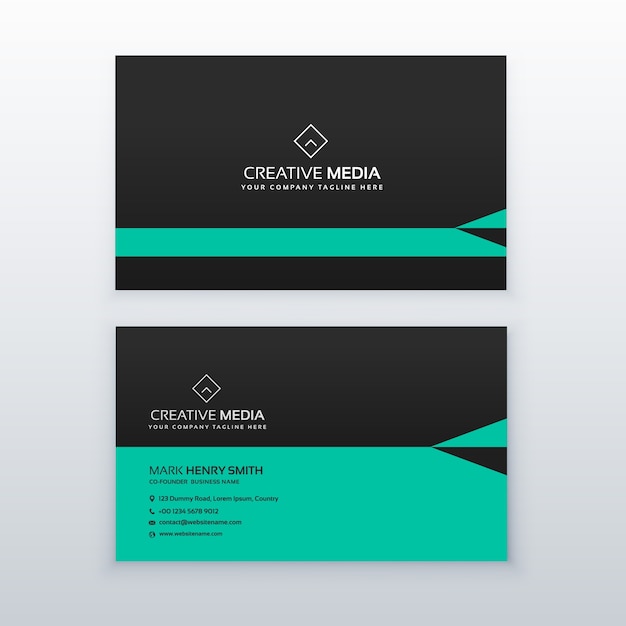 Minimal abstract business card design
