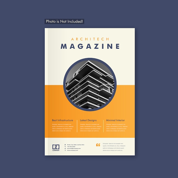 Minimal Architecture Brochure Magazine Cover Design Vector