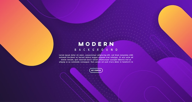Premium Vector Minimal Background With Purple Yellow Modern Design