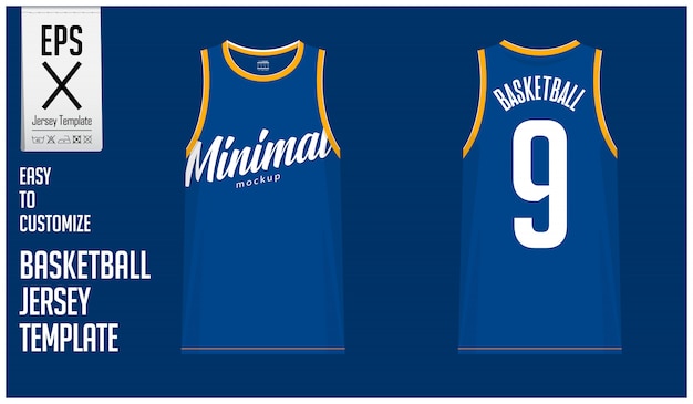 Download Minimal basketball jersey template design Vector | Premium ...