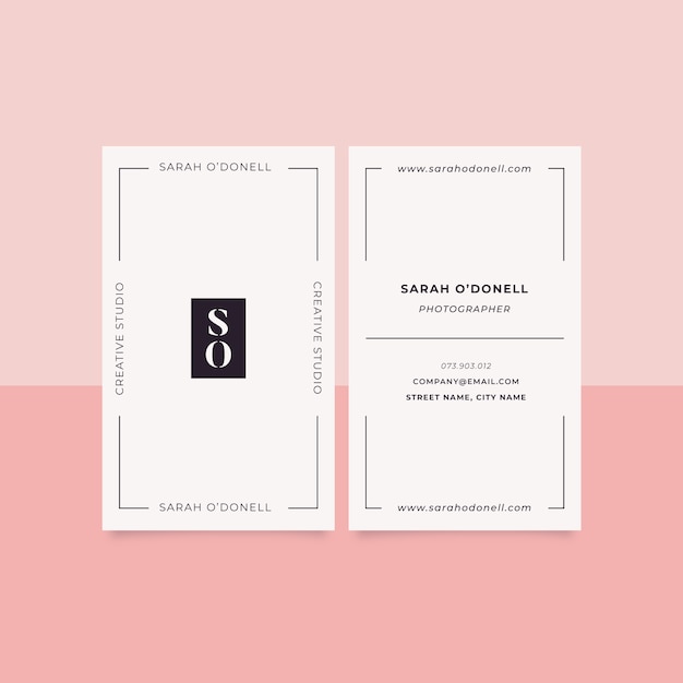 Minimal business card template | Free Vector