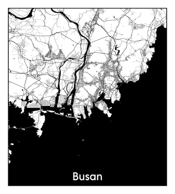 Map of busan south korea