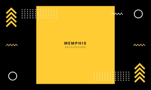 金の形 Memphisスタイルの壁紙と最小限の幾何学的な背景 プレミアムベクター