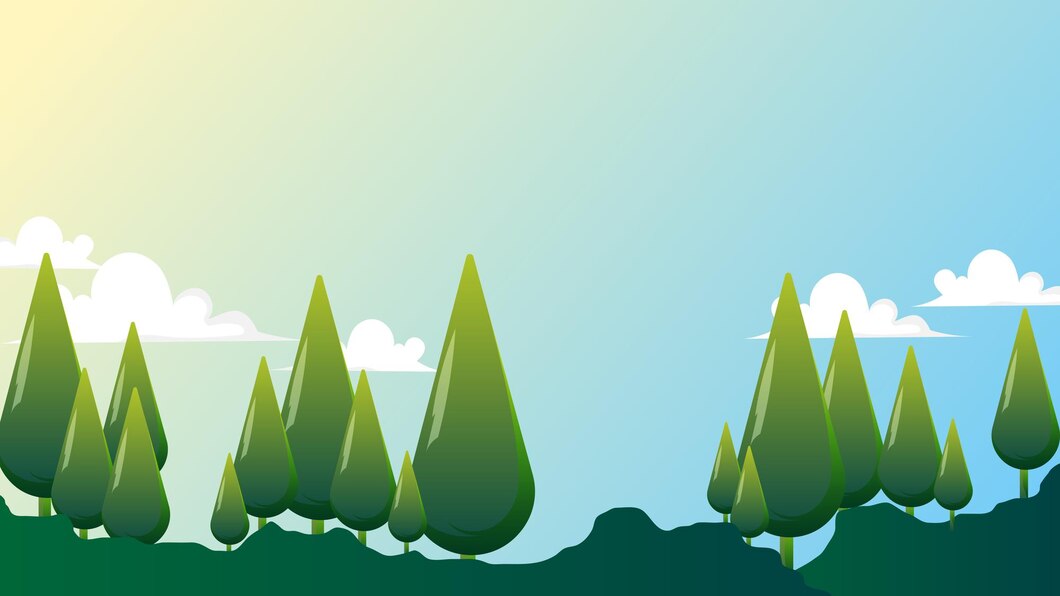 Premium Vector | Minimal landscape background