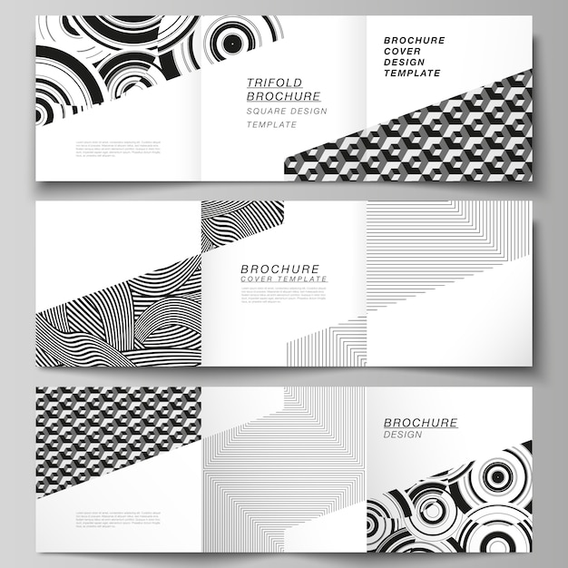 Premium Vector The Minimal Layout Of Square Format Covers Design Templates For Trifold Brochure Flyer Magazine