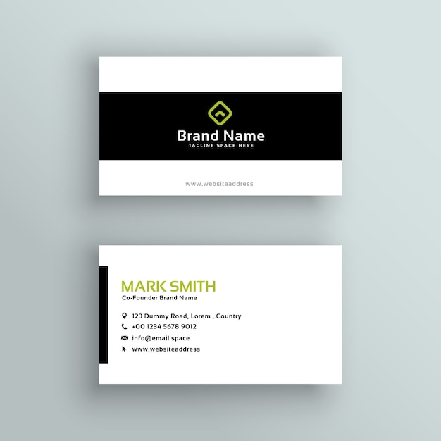 Minimal modern business card template