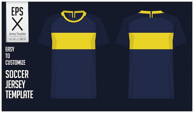 blue and yellow soccer jersey