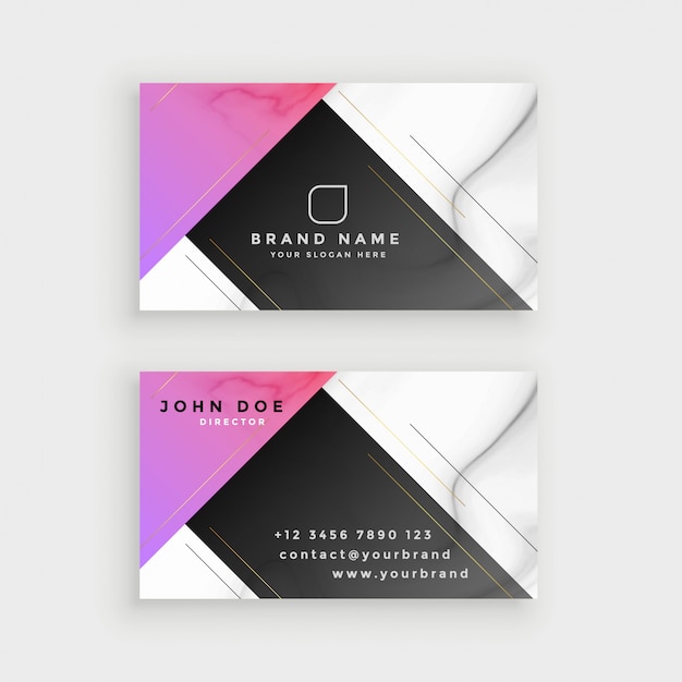 Minimal style marble business card\
design